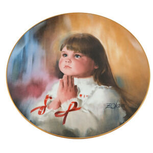 Vintage 1982 Donald Zolan Christmas Plate "A Christmas Prayer" Limited Edition